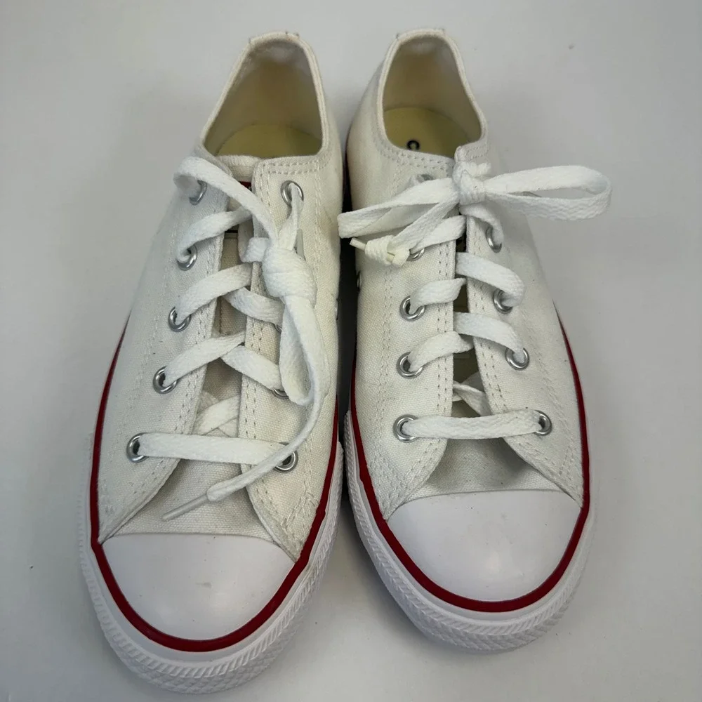 Converse Chuck Taylor All Star Low Top White Canvas Youth Sneakers Size 3